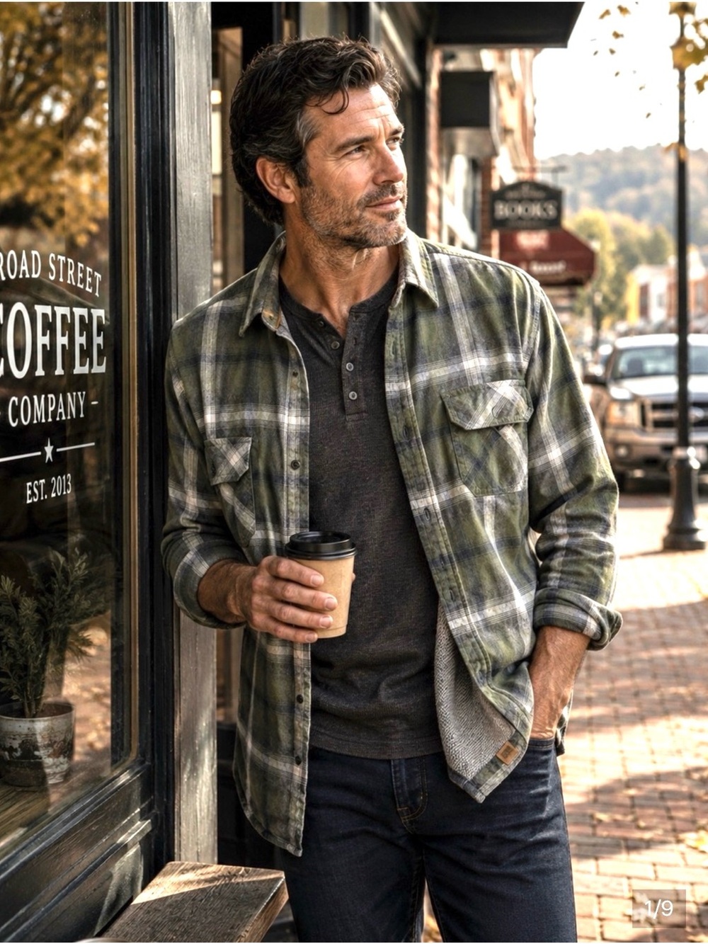 Dakota Grizzly Men's Plaid Flannel Shirt Jacket - Green & Gray